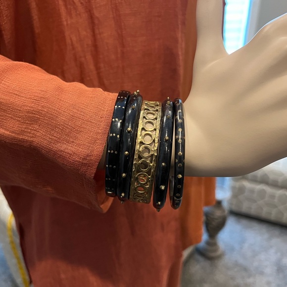 ASHLEY PITTMAN GENUINE HORN & BRONZE BRACELET STACK (5 to MIX & MATCH!) - Picture 2 of 7